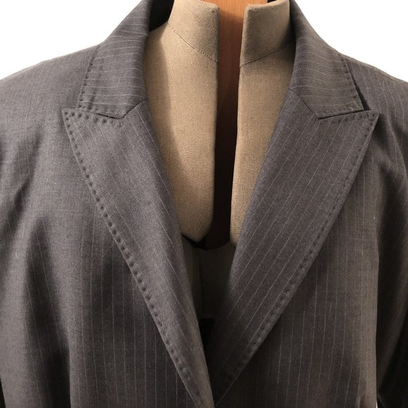 J. Crew beautiful dr grey pin stripe jacket - Picture 4 of 7